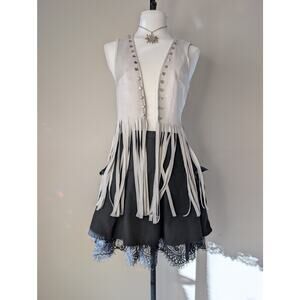 Fringe Western Grey Vest